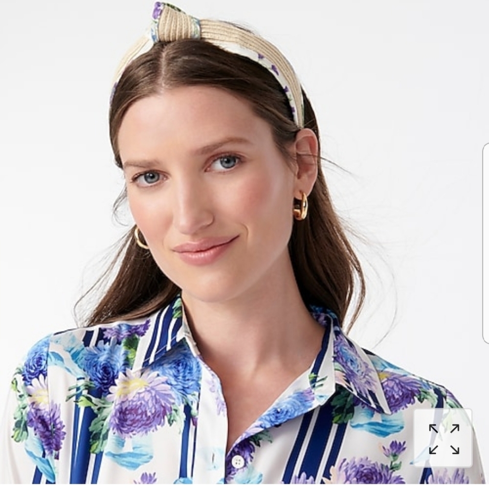 J. Crew Floral Knotted Headband